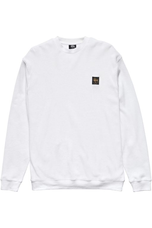 Stussy Mens Workwear Waffle Crew Sweaters White - YCWFE3974